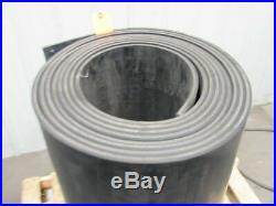 1/2 Thick 3-Ply Heavy Duty Black Smooth Rubber Conveyor Belt 34'L x 36W