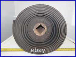 1/2 Thick 3-Ply Heavy Duty Black Smooth Rubber Conveyor Belt 40'L x 24-1/4W