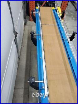 10 Wide x 75 Long Powered Belt Conveyor with guide rails, 120V, Single Phase