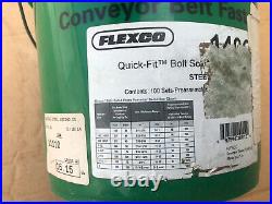 (100) Flexco 140C 20012 Quick Fit Bolt Solid Plate Fasteners Conveyor Belt Clips