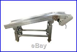 110V 120W 47.2&11.8 Electric PVC Belt Inclined Conveyor Machine Ramp Conveyor