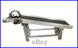 110V 120W 47.2&11.8 Electric PVC Belt Inclined Conveyor Machine Ramp Conveyor