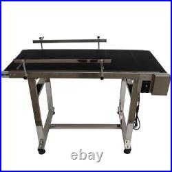 110V 47.217.7 PVC Belt Conveyor Stainless Steel with Double Guardrail