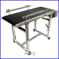 110V 47.217.7 PVC Belt Conveyor with Double Guardrail Stainless Steel