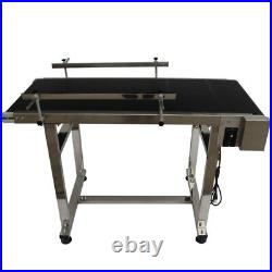 110V 47.217.7 PVC Belt Conveyor with Double Guardrail Stainless Steel