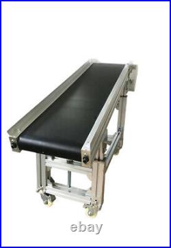 110V 59'' PVC Belt Inclined Conveyor Machine Plane Ramp Conveyor Flat Oblique