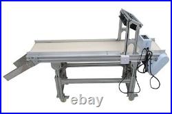 110V 5911.8 Canvas Belt Conveyor Height Adjustable Aluminum Alloy Body