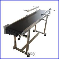 110V 5911.8 PVC Belt Conveyor Stainless Steel Body Speed Adjustable