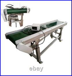110V 71''x12'' Green PVC Belt Inclined Conveyors Machine 19.6-31.4in Adjustable