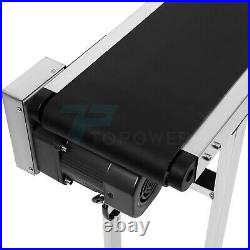 110V PVC Belt Conveyor With Stainless Steel Single Guardrail Adjustable Speed