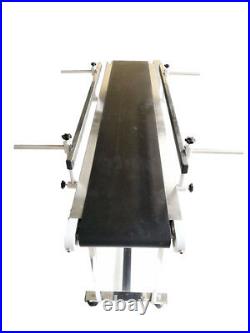 110V PVC Conveyor 47.2X7.8X29.5 Electric Transport Machine With 2 Guardrail