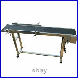 110V PVC Conveyor System With Double Guardrail 59''Long 7.8''Wide with 2 Fence