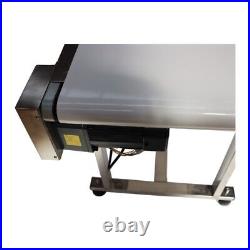 110V White PVC Belt Conveyor 5315.7 Stainless Steel Body Adjustable Speed