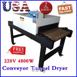 220V 4800W T-shirt Conveyor Tunnel Dryer 5.9ft. Long x 25.6 Belt Screen Print