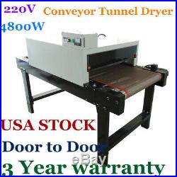 220V 4800W T-shirt Conveyor Tunnel Dryer 5.9ft. Long x25.6 Belt Screen Printing