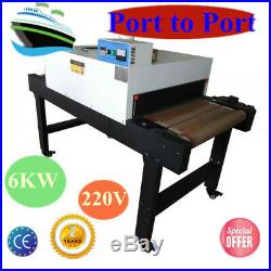 220V 6KW 31.5 Wide Belt Conveyor Tunnel Dryer for Small T-shirt Screen Printing