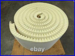 23x 41' White PVC Smooth Top Conveyor Belt Corrugated Side Walls