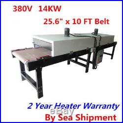 380V 14KW Conveyor Tunnel Dryer 13ft Long x 25.6 Belt for Screen Printing