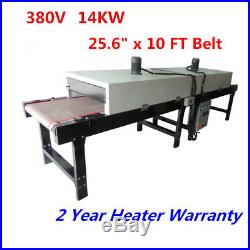 380V 14KW Conveyor Tunnel Dryer 13ft Long x 25.6 Belt for Screen Printing