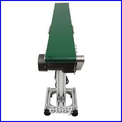 47 x 5.9 Belt Conveyor with Single Stand Green Color PVC Belt Speed 4-20M 120W