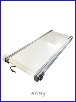 47x 15.7 Belt Conveyor White PVC Belt Transporter Machine Table Type