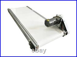 47x 15.7 Belt Conveyor White PVC Goods Transporter Production Line Table Type