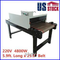 4800W Conveyor Tunnel Dryer 25.6 x 5.9' Belt T-shirt Screen Printing US