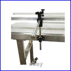 53x11.8 Belt Conveyor White PVC Belt Industrial Transit Equipment with Guardrail