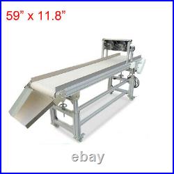 59''x 11.8'' Heat Resistant Belt Conveyor White Canvas Electric Transfer Machine