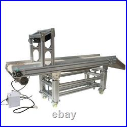 59''x 11.8'' Heat Resistant Belt Conveyor White Canvas Electric Transfer Machine