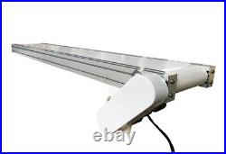 59 x 7.8 Electric Belt Conveyor Transport Equipment White PVC Belt Desktop