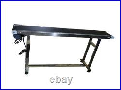 59 x 7.8 Electric Belt conveyor Systerm 110V 60W Transport Machine Black PVC