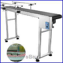 59''x 7.8'' PVC Belt Conveyor Machine With Stainless Steel Double Guardrail