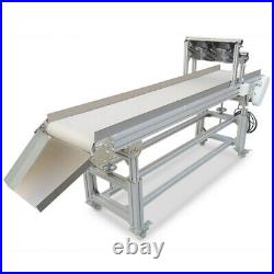 59'x11.8'' Electric Belt Conveyor Transfer Machine Heat Resistant Canvas Movable
