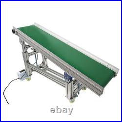 59 x15.7 Electric Belt Conveyor System Transport Machine PVC Belt Double Panel