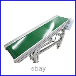 59 x15.7 Electric Belt Conveyor System Transport Machine PVC Belt Double Panel