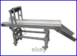 5911.8 Heat Resistant Canvas Conveyor Belt with Double Baffle 110V 120With0.2HP