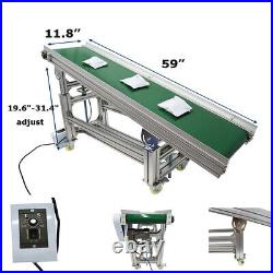 59Length 11.8Width Industrial Transport PVC Inclined Wall Conveyor Belt System