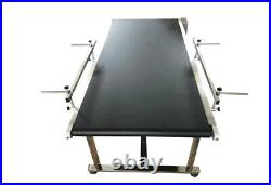 59x 23.6 Electric Belt Conveyor Packaging Machine Wider Belt Black PVC 250W