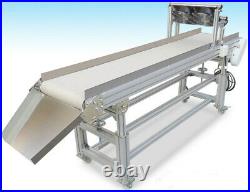 59x11.8'' Electric Belt Conveyor Heat Resistant Canvas Goods Transfer Machine