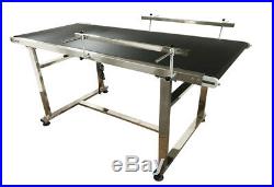 59x23.6 Belt Conveyor Wide Conveyor System Black PVC Pack Transportation Tool