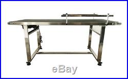 59x23.6 PVC Belt Conveyor Wide Conveyor Black Belt 250W Pack Transportation Tool