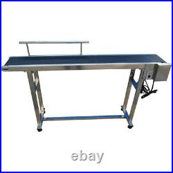 59x7.8 Electric Conveyor Belt with Guardrail Stainless Steel Holder PVC Belt