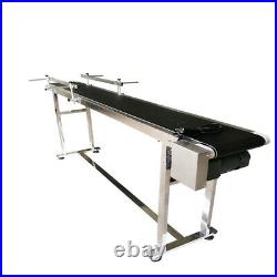 70.8''Lx 7.8''W Long Conveyor, Package, Shipping etc. Black PVC Belt Conveyor