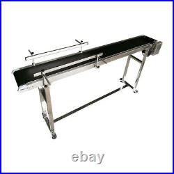 70.8''Lx 7.8''W Long Conveyor, Package, Shipping etc. Black PVC Belt Conveyor
