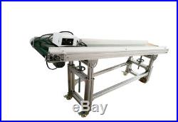 70 x12 Inclined Conveyor120W Floor Type Transfer Equipment PVC Belt Aluminum