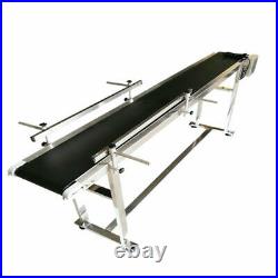 71x 8 Belt Conveyor Black PVC Belt Transfer Packing Machine Doulbe Guardrail