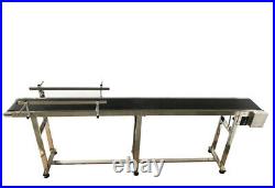 82.6 Long Conveyor Black PVC Belt Conveyor Flat Moving Conveyor System Transfer