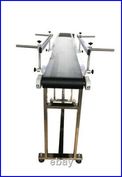 82.6 Long Conveyor Black PVC Belt Conveyor Flat Moving Conveyor System Transfer