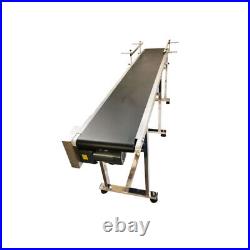 83x12 PVC Belt Conveyor Transport Equipment Double Guard Rail Speed Adjustable